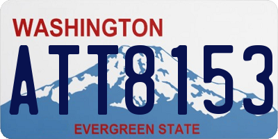 WA license plate ATT8153