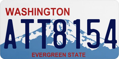 WA license plate ATT8154