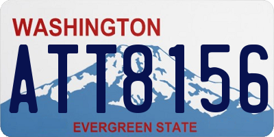WA license plate ATT8156