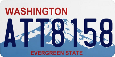WA license plate ATT8158