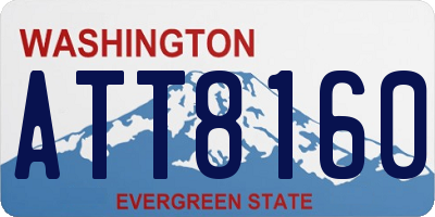 WA license plate ATT8160