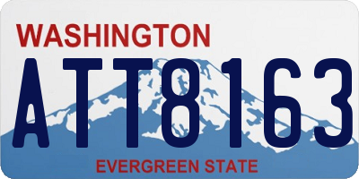 WA license plate ATT8163