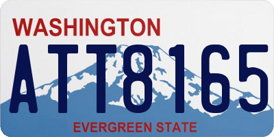 WA license plate ATT8165