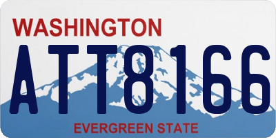 WA license plate ATT8166