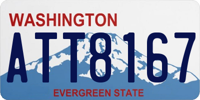 WA license plate ATT8167