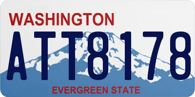 WA license plate ATT8178