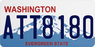 WA license plate ATT8180