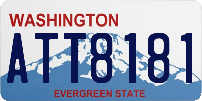 WA license plate ATT8181