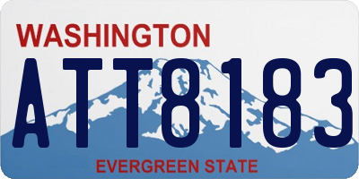 WA license plate ATT8183