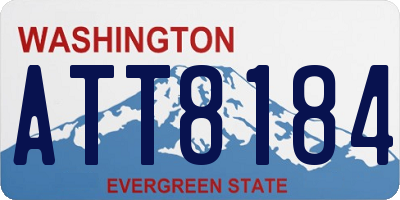 WA license plate ATT8184
