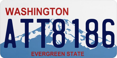 WA license plate ATT8186