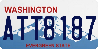 WA license plate ATT8187