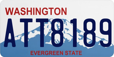 WA license plate ATT8189