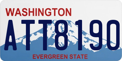 WA license plate ATT8190