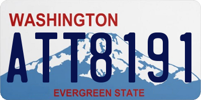 WA license plate ATT8191