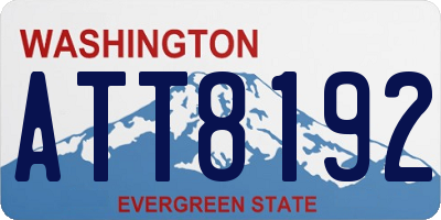 WA license plate ATT8192
