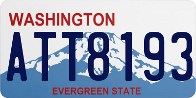 WA license plate ATT8193