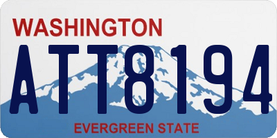 WA license plate ATT8194