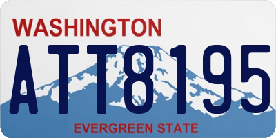 WA license plate ATT8195