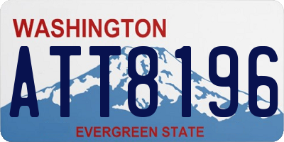 WA license plate ATT8196