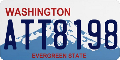 WA license plate ATT8198