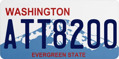 WA license plate ATT8200