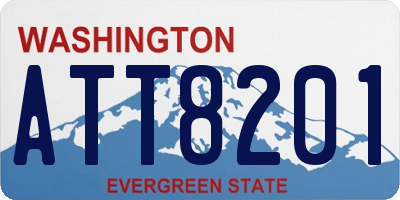 WA license plate ATT8201
