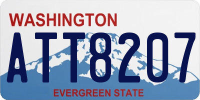 WA license plate ATT8207