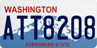 WA license plate ATT8208