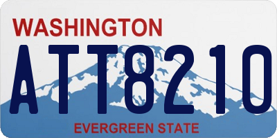 WA license plate ATT8210