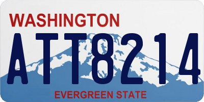 WA license plate ATT8214