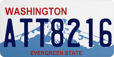 WA license plate ATT8216