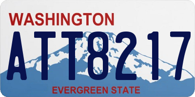 WA license plate ATT8217