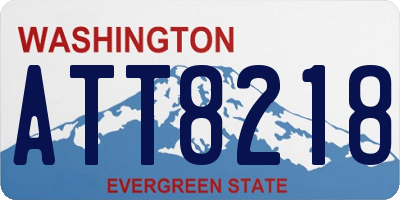 WA license plate ATT8218