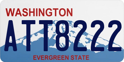 WA license plate ATT8222
