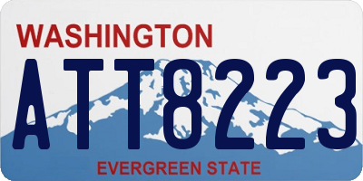 WA license plate ATT8223
