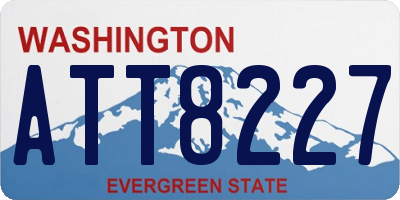 WA license plate ATT8227