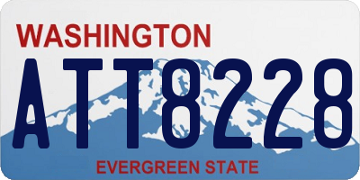 WA license plate ATT8228