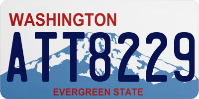 WA license plate ATT8229