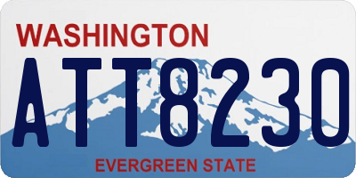 WA license plate ATT8230