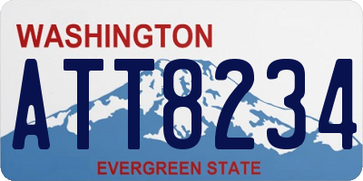 WA license plate ATT8234