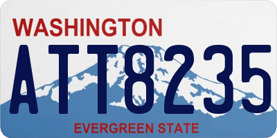 WA license plate ATT8235