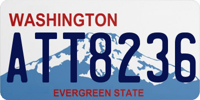 WA license plate ATT8236