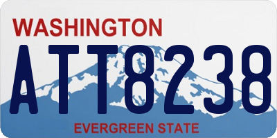 WA license plate ATT8238