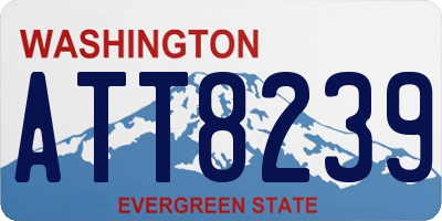WA license plate ATT8239