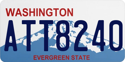 WA license plate ATT8240