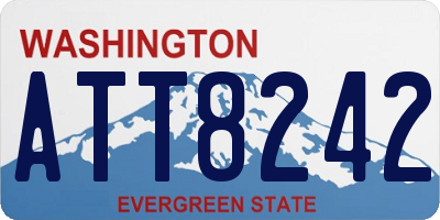 WA license plate ATT8242