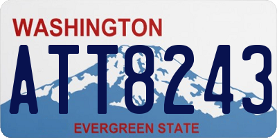 WA license plate ATT8243