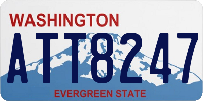 WA license plate ATT8247