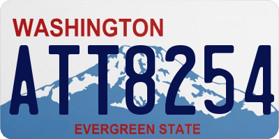 WA license plate ATT8254